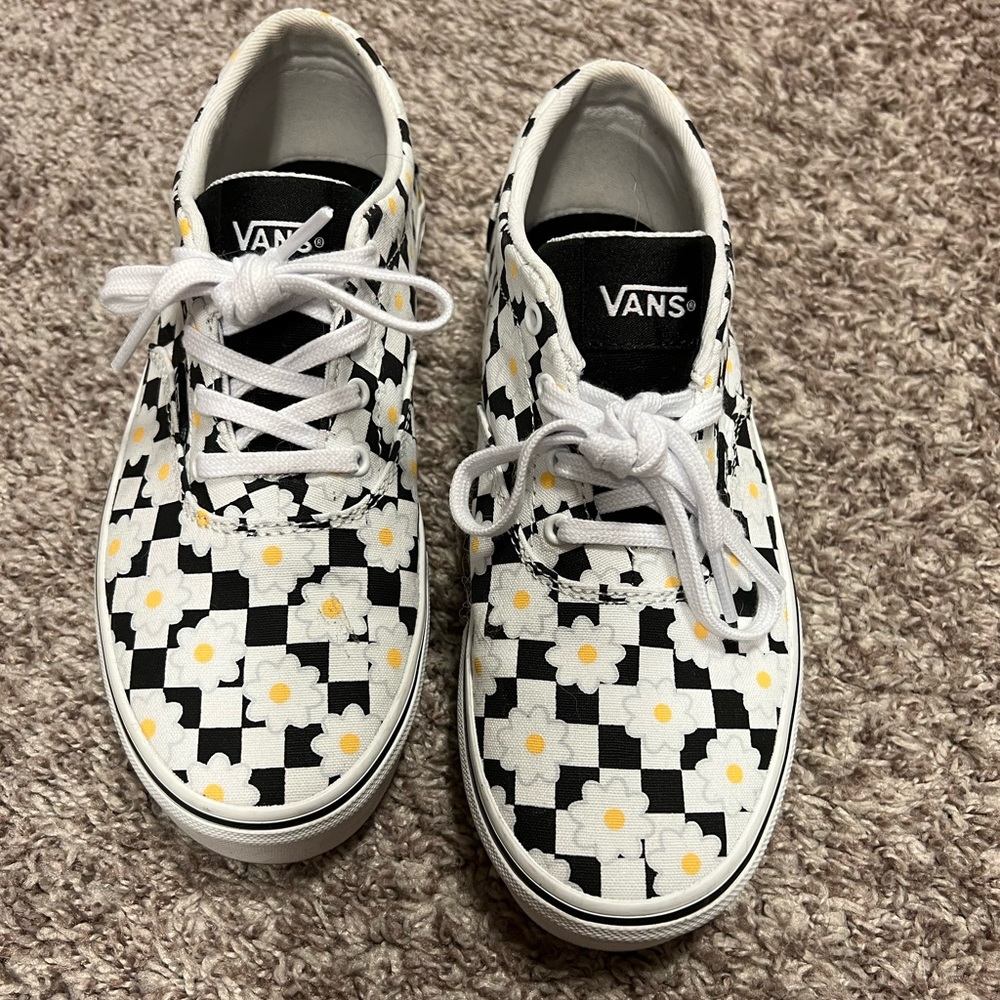 Vans Flower Checkerboard Shoes